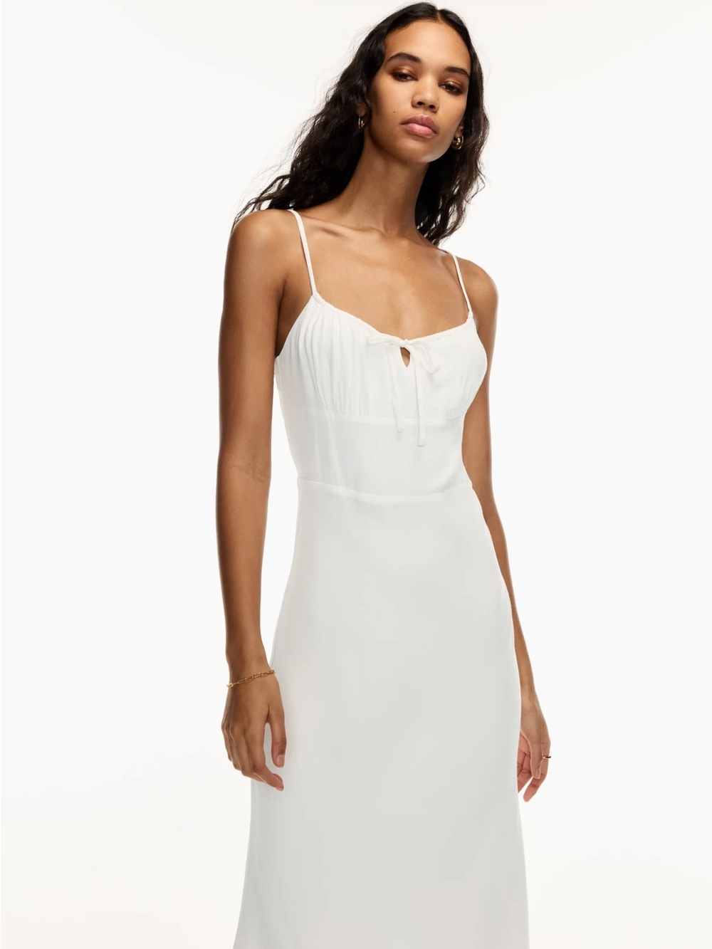Aritzia Wilfred Bellow White Midi Dress